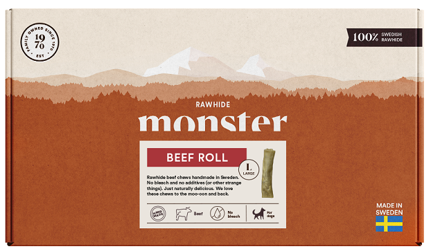 Monster Rawhide Beef Roll Large Box