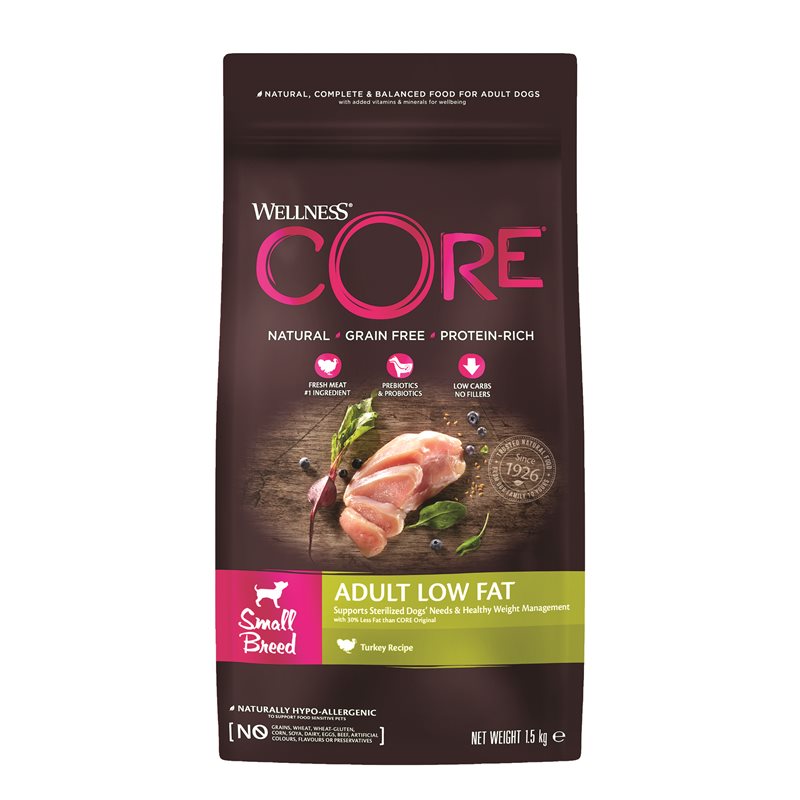 Core dog adult small breed low fat 1,5kg 