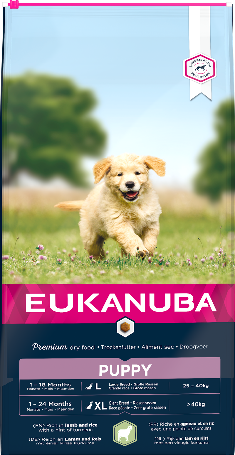 Eukanuba dog puppy/junior large lamb & rice 12kg