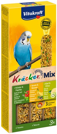 Kräcker undulat mix 3-pack Örter/Banan/Kiwi