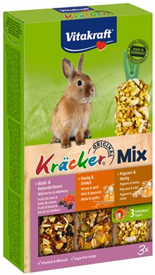 Vitakraft Kräcker Kanin 3-pack skogsbär/honung/popcorn